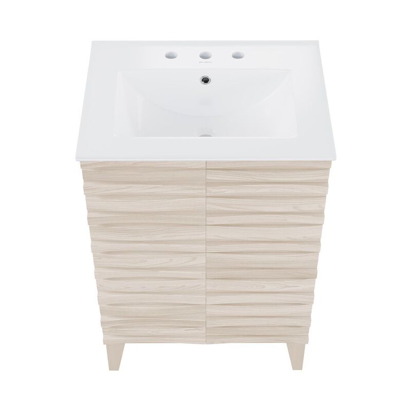 Cascade 24 in. Bathroom Vanity with 3-Hole Ceramic Sink Top image number 2