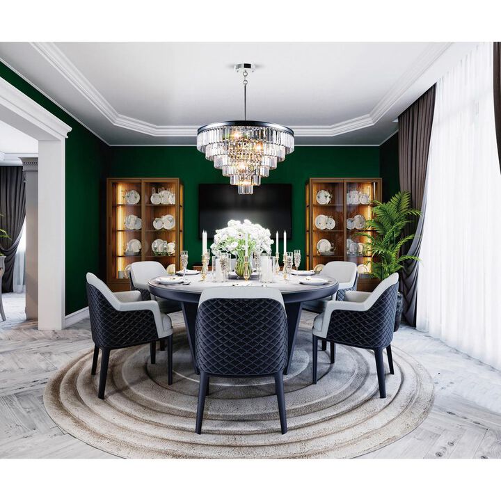 CWI Lighting Weiss 15 Light Down Chandelier With Chrome Finish