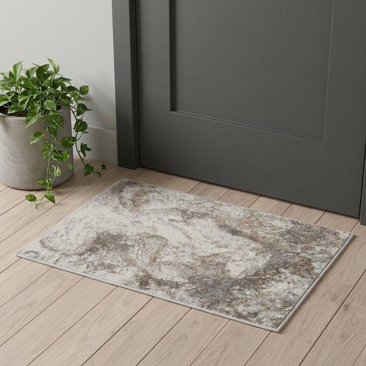 HomeRoots Abstract Non Skid Area Rug