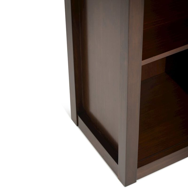 Simpli Home Artisan Solid Wood 9 Cube Bookcase And Storage Unit In Russet Brown