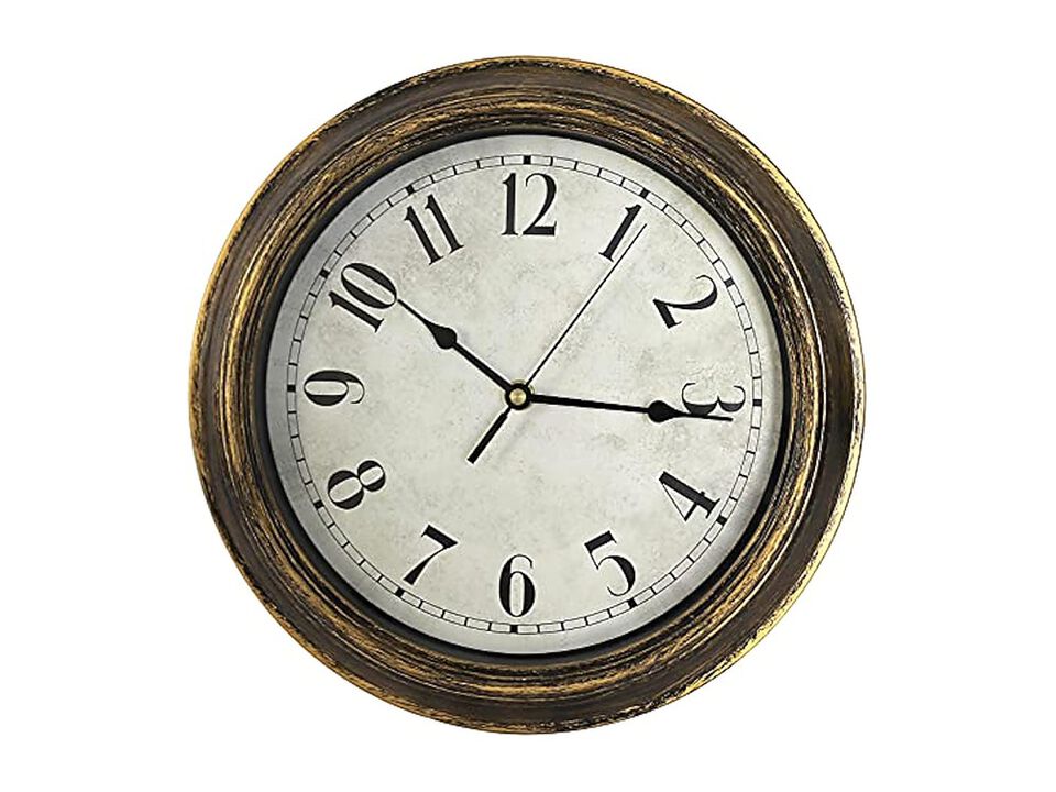 Decorative Wall Clock 12 Inch Silent Non Ticking Battery Operated