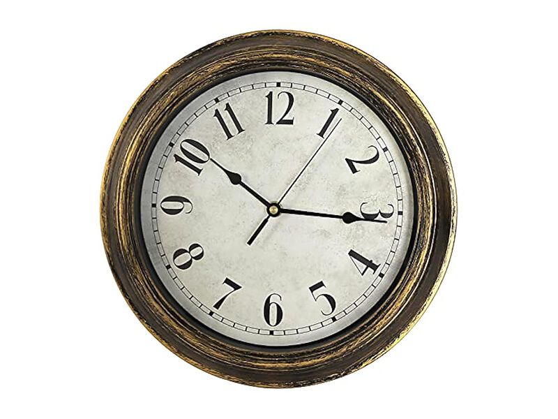 Decorative Wall Clock 12 Inch Silent Non Ticking Battery Operated image number 0