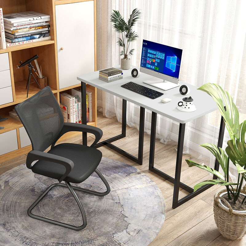 Modern Computer Desk and Writing Table with Sturdy Metal Frame for Home Office