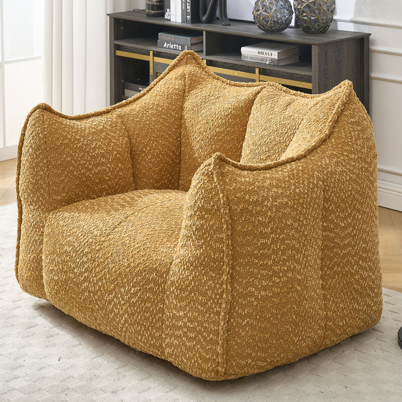 GOODSILO Super Soft Square Lazy Sofa Chair with High Resilience Foam for Relaxation image number 3