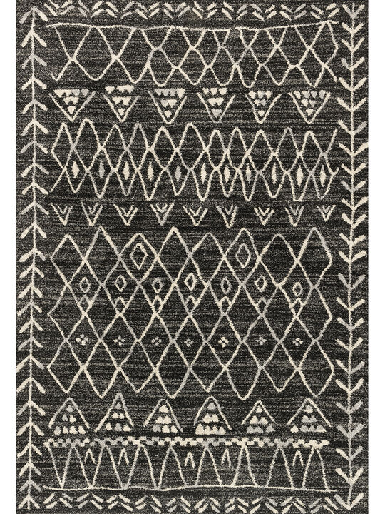 Emory EB09 Heather Gray/Black 5'3" x 7'7" Rug