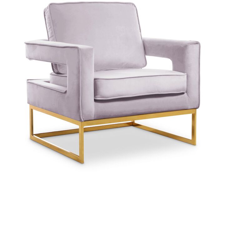 Meridian Furniture Noah Pink Velvet Accent Chair