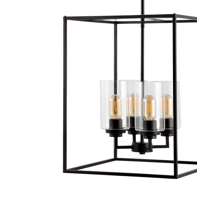 Quinn Industrial Farmhouse Iron/Glass LED Pendant image number 6