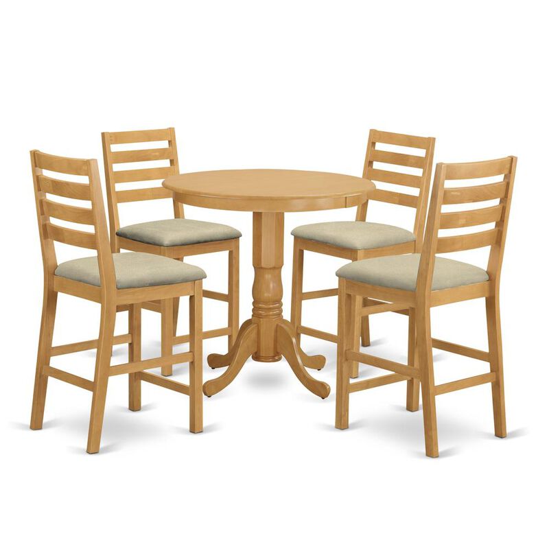 5 Pc counter height Dining room set - high Table and 4 counter height Chairs.