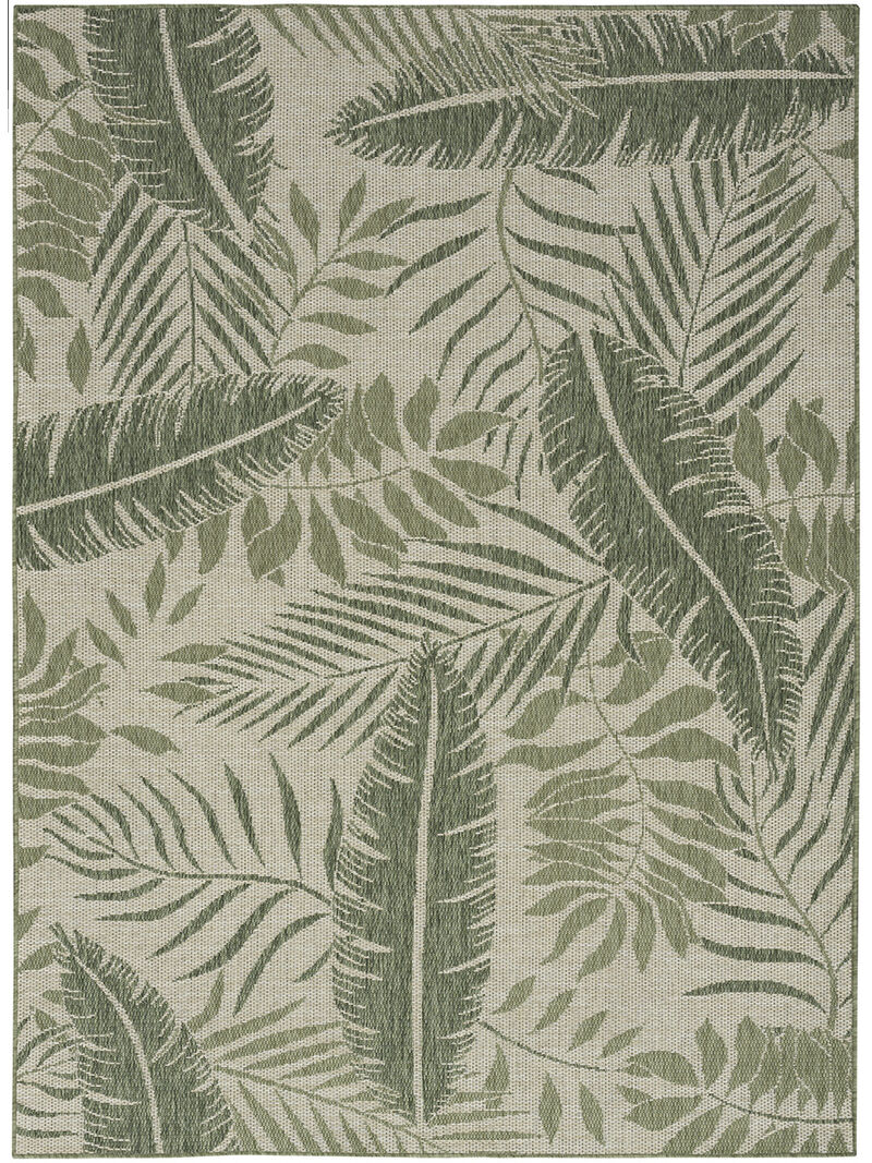 Garden Oasis GOA02 Ivory/Green 5' x 7' Rug