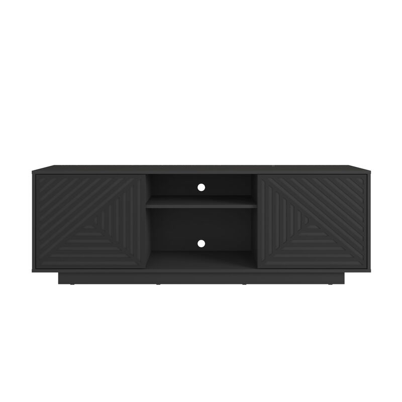 Streamdale Modern TV Stand For TVs Up To 70", Black