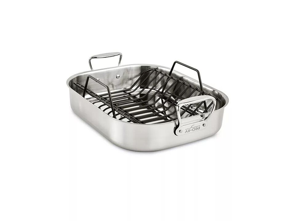 All-Clad Gourmet Accessories, Large Stainless Steel Roaster with Rack