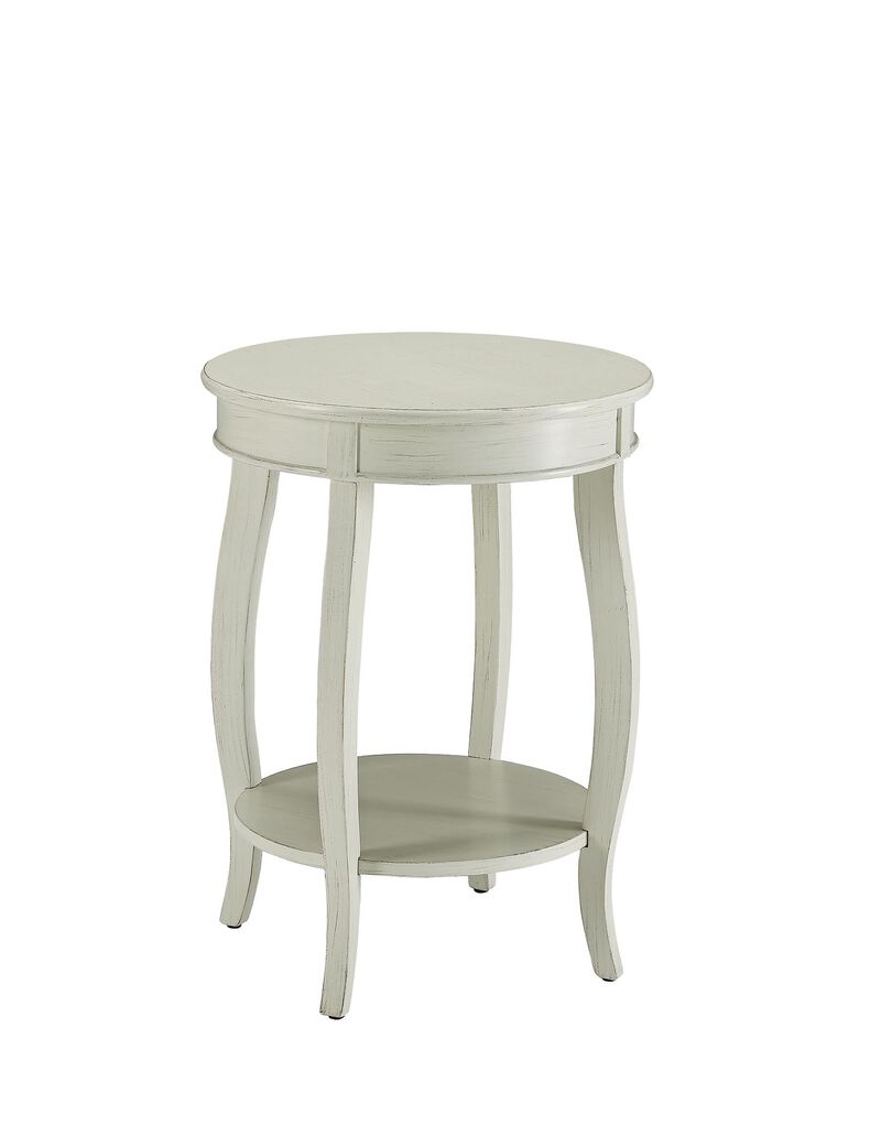 ACME Aberta Accent Table, Antique White