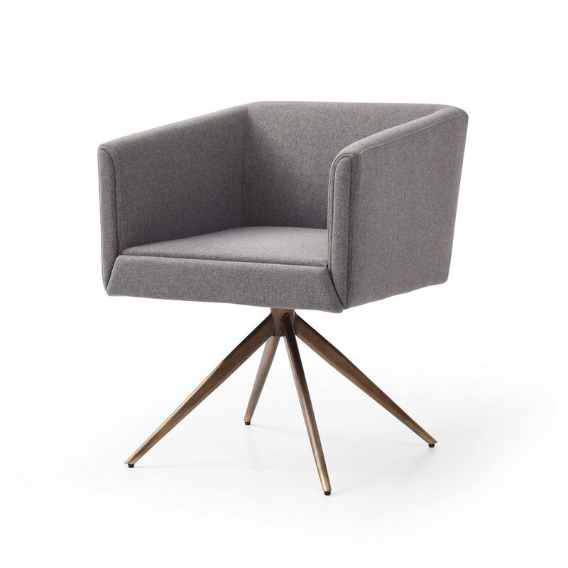 Modrest Riaglow - Contemporary Dark Grey Fabric Dining Chair