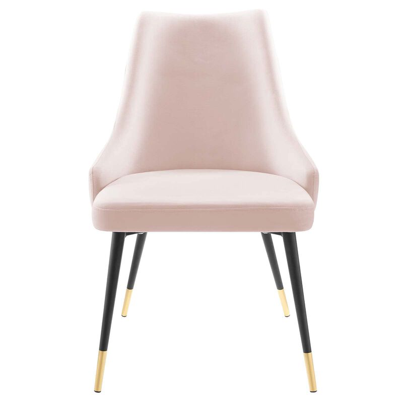 Modway Adorn Tufted Performance Velvet Accent Dining Side Chair, Pink