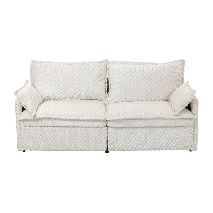 Merax 3-in-1 Corduroy Convertible Sleeper Sofa Couch