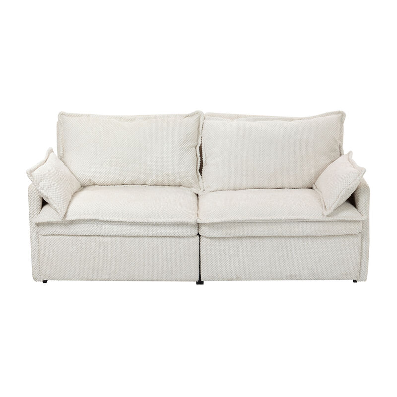 Merax 3-in-1 Corduroy Convertible Sleeper Sofa Couch