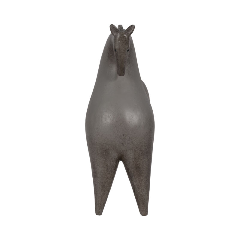 12" Curved Horse, Grey image number 2