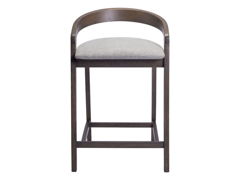 Troy Counter Stool (Set of 2) Dove Gray & Espresso image number 2