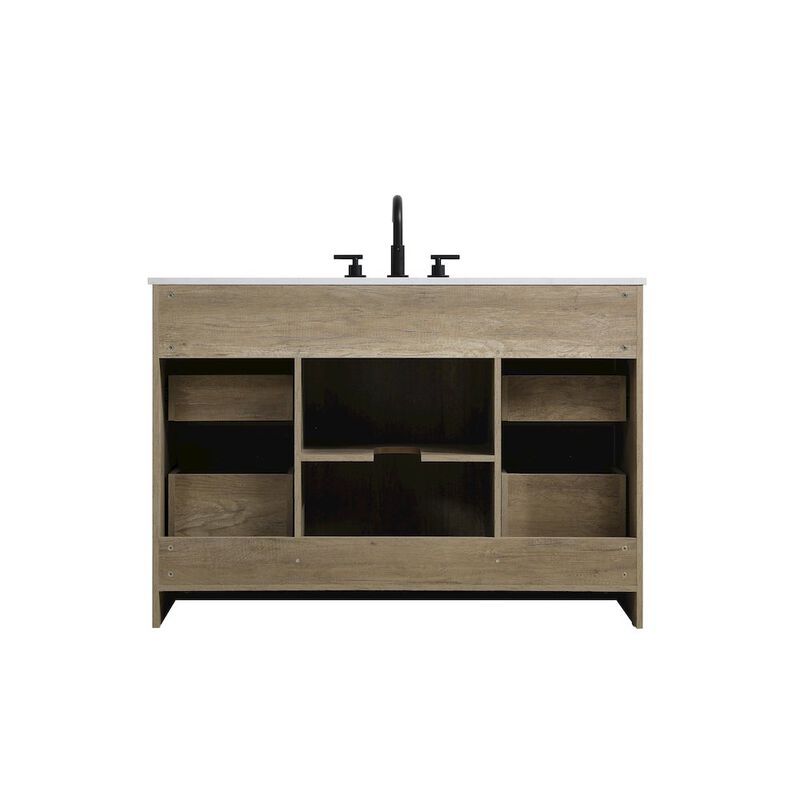 Elegant Kitchen and Bath Austin 48 Inch Single Bathroom Vanity In Natural Oak