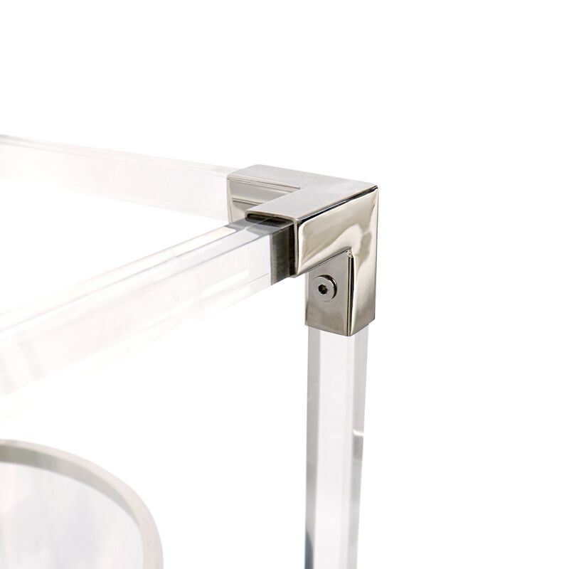 Pasargad Home Soren Chrome Polished Lucite Lantern image number 4