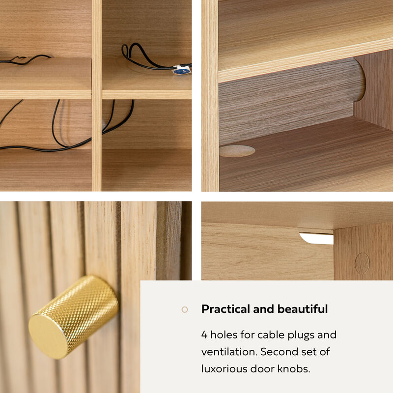 SLIDDO 71 TV Stand with storage.