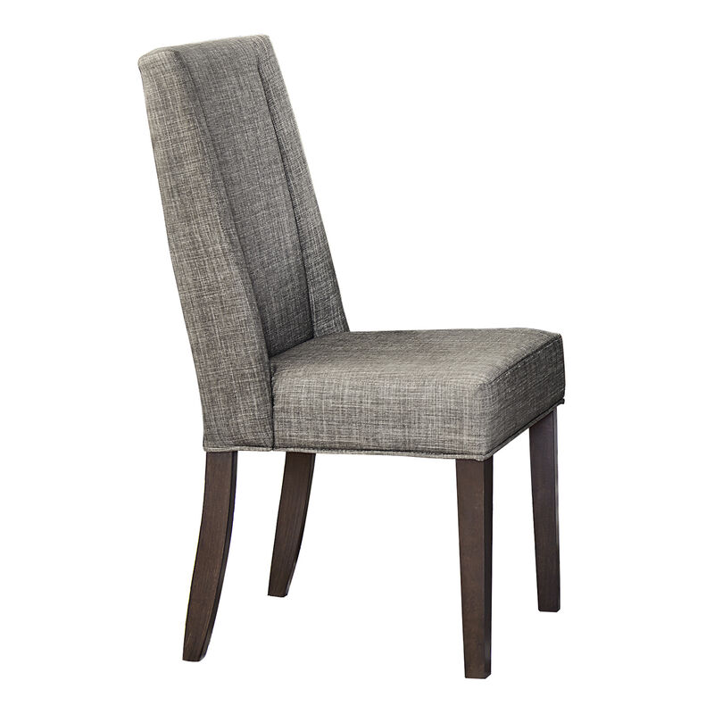 Streamdale Set of 2 Dark Brown Dining Chairs with Fabric Upholstery image number 3