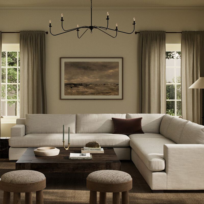 Crispin Savoy Parchment 3 Piece Sectional image number 1