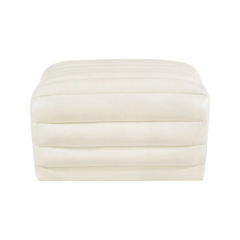 Meridian Furniture Vega Vegan Leather Ottoman