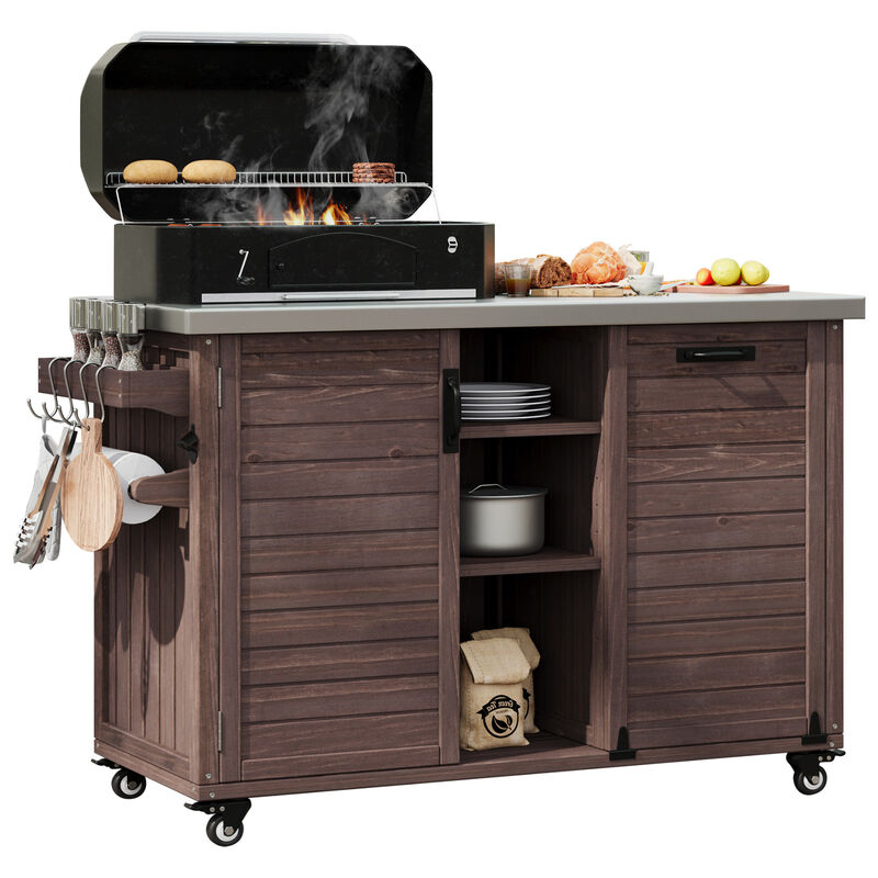 Large Outdoor Kitchen Island image number 6
