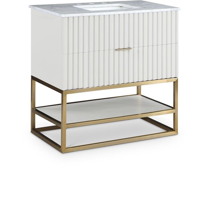 Meridian Furniture Monad White Bathroom Vanity