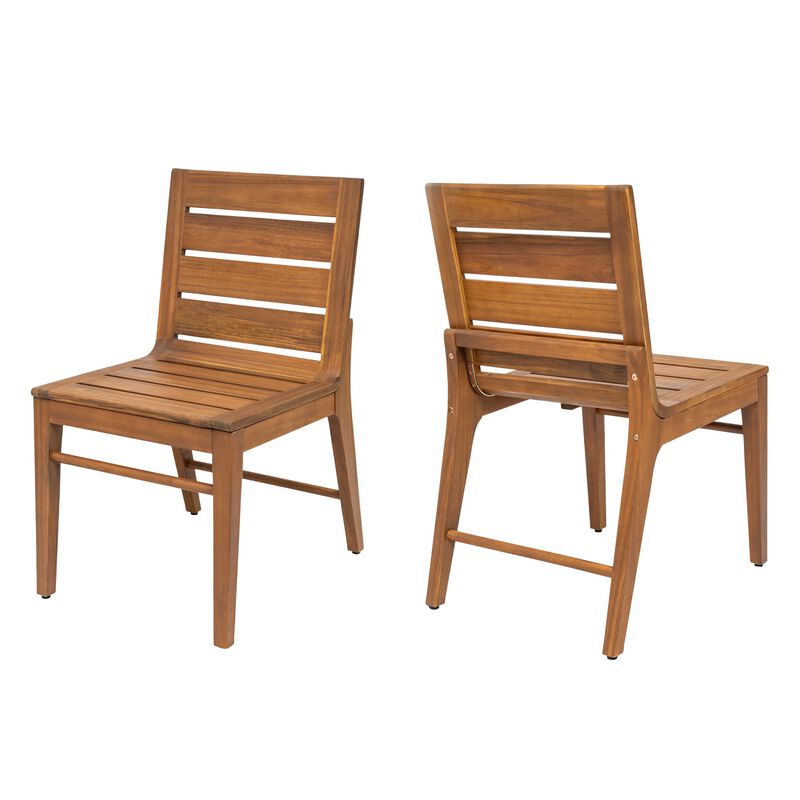 7 Piece Outdoor Acacia Wood Dining Set image number 7