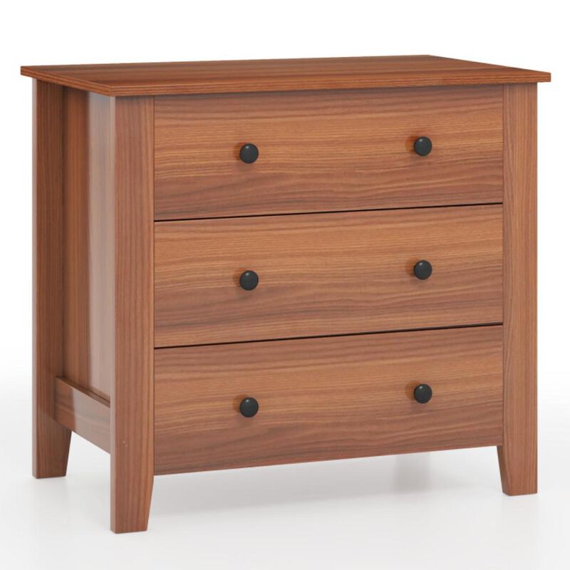 Hivvago 3 Drawer Dresser Chest of Drawers Bedside Table