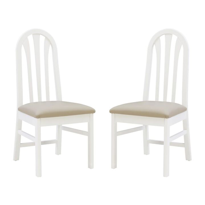 Linon Jesper White Chair Uph Seat