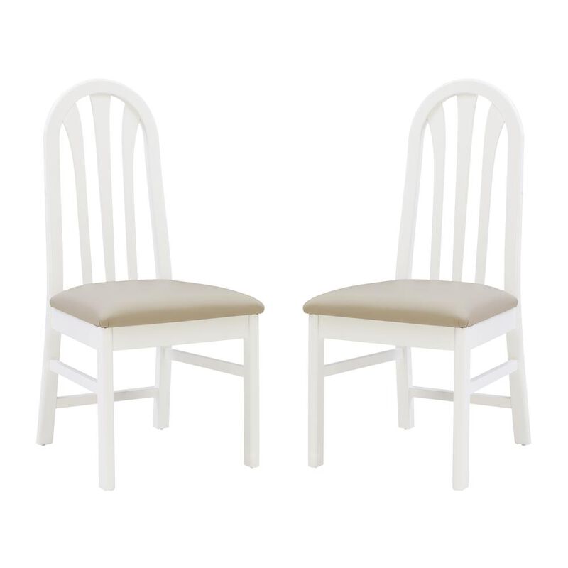 Linon Jesper White Chair Uph Seat