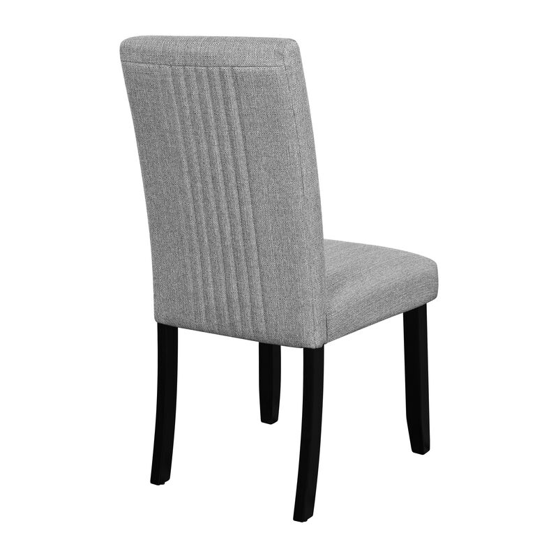 Whisen 4-Piece 23inch Upholstered Dining Chairs, Solid Rubber Wood Linen Mid-Century Modern for Kitchen Dining Room image number 3