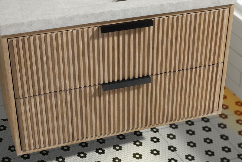 Diego 36" Floating Bathroom Vanity Weathered Fir image number 7