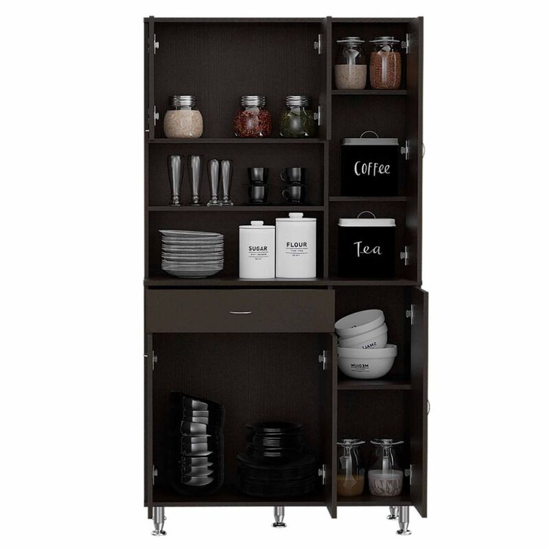 Kitchen Pantry Piacenza, Kitchen, Black
