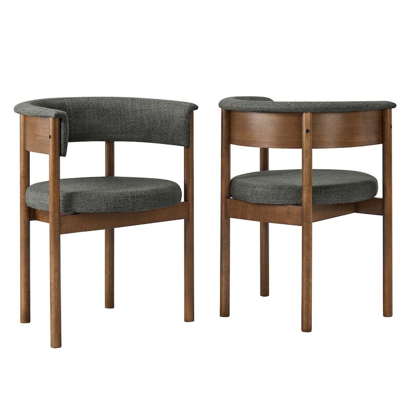 Clea Curved Upholstered Dining Chairs Set Of 2 image number 0