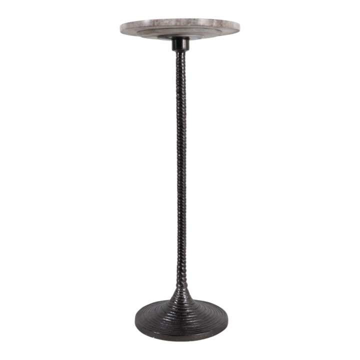 Antique Gray Marble Top Drink Table