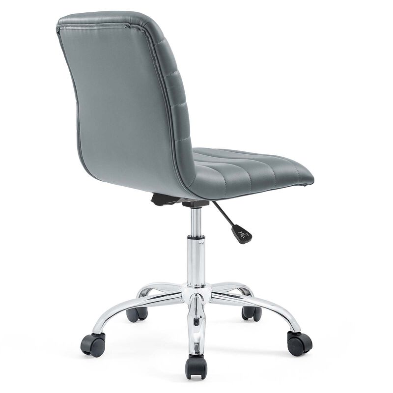 Modway Furniture - Ripple Armless Mid Back Vinyl Office Chair Bright Green image number 4