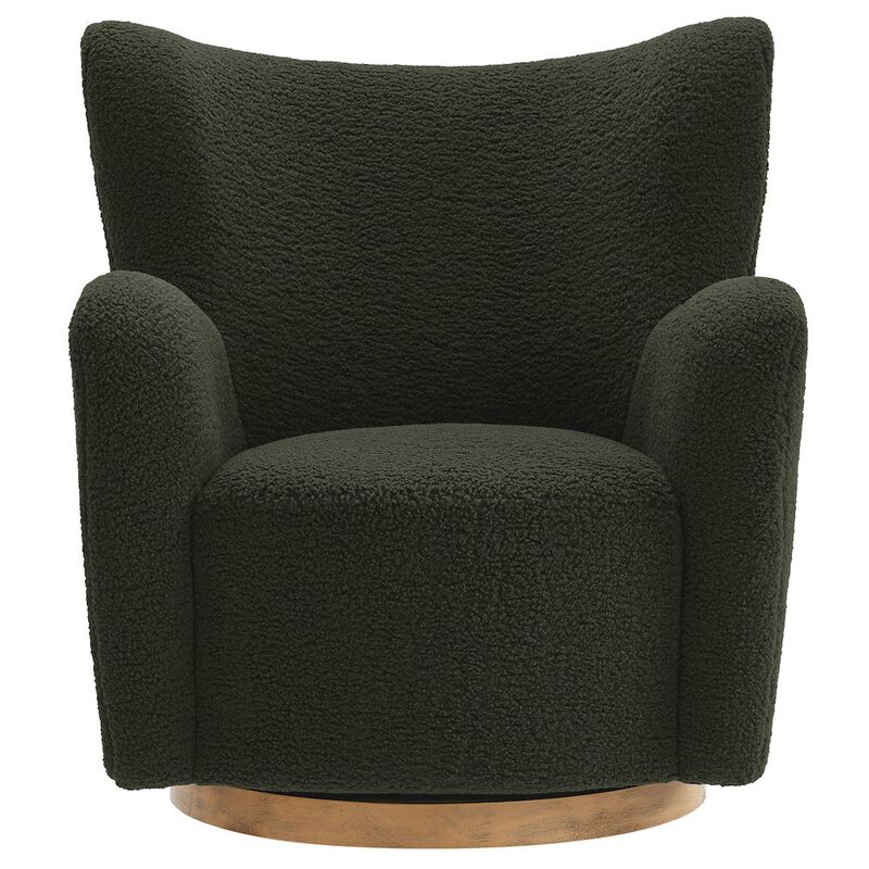 Montrose Wingback Sherpa Swivel Accent Chair image number 5