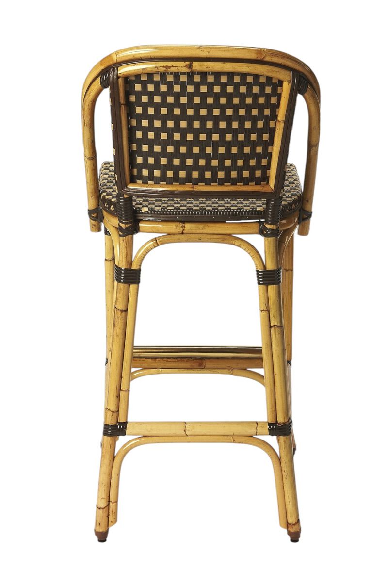 HomeRoots 28" Brown Rattan Counter Height Bar Chair image number 5