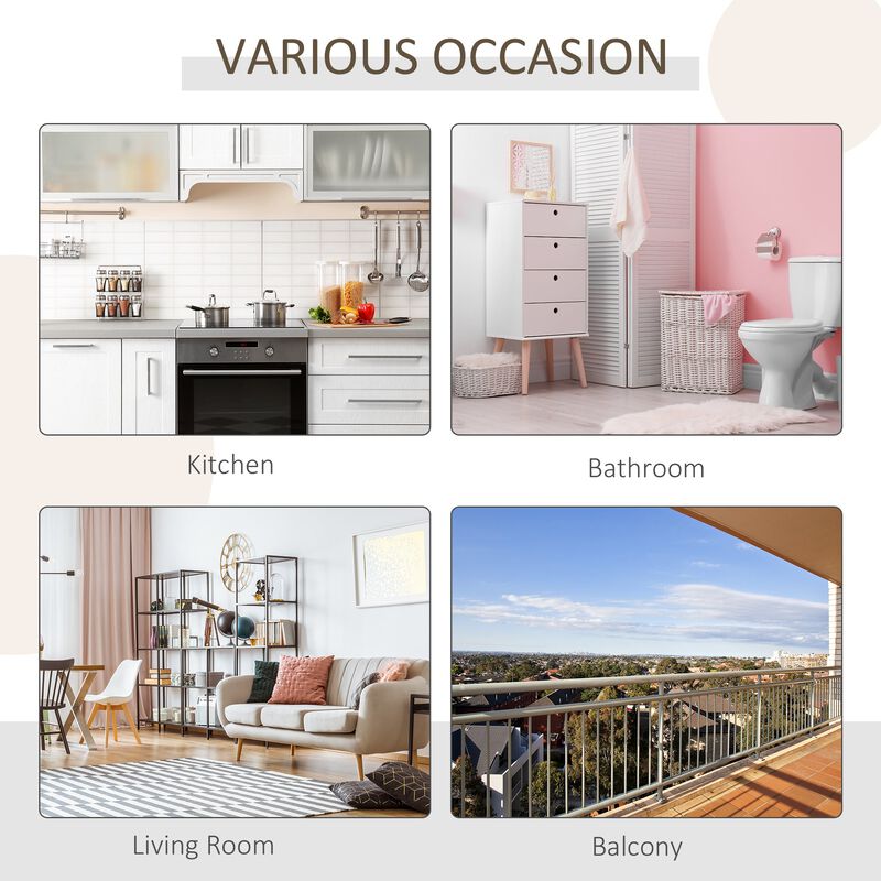 Black Rustic Organizer: 4-Tier Vintage Ladder Bookshelf for Bathroom/Living Room