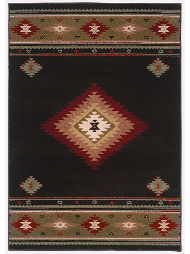 Hudson 5'3" x 7'6" Black Rug