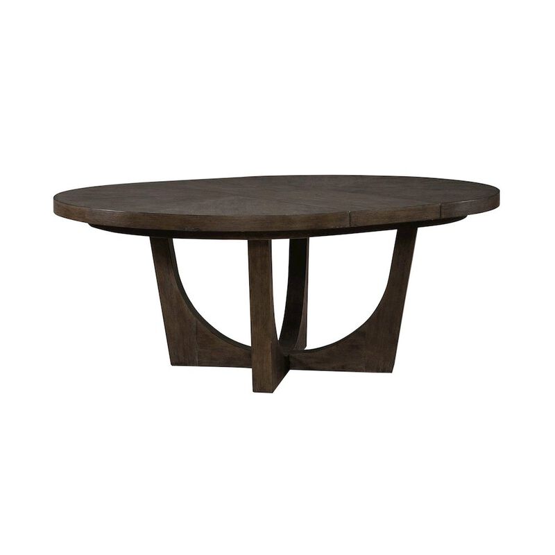 Liberty Furniture Cascade Pedestal Table for Dining Room with Removable Leaf - Satin Espresso Oak image number 0