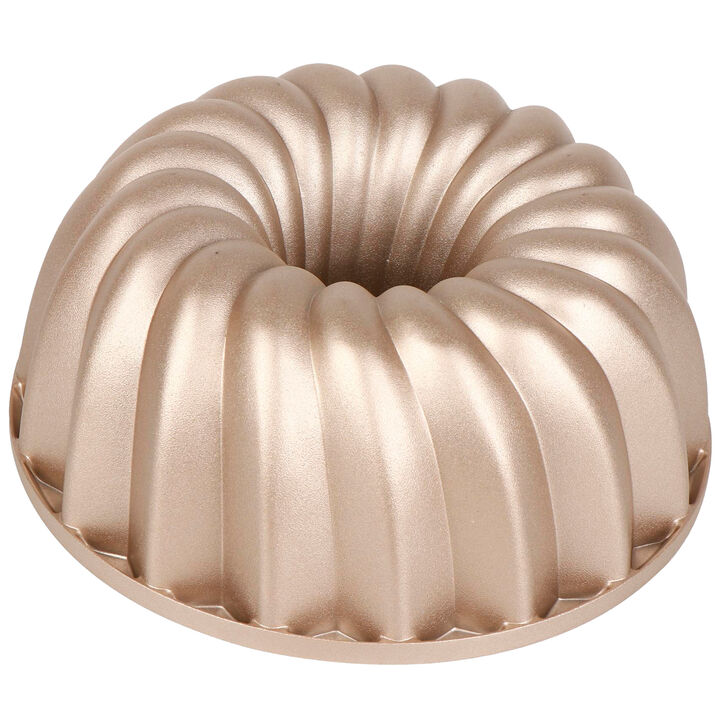 Baker's Secret Fluted Cake Pan, Extra Thick Cast Aluminum 2 Layers Nonstick Coating