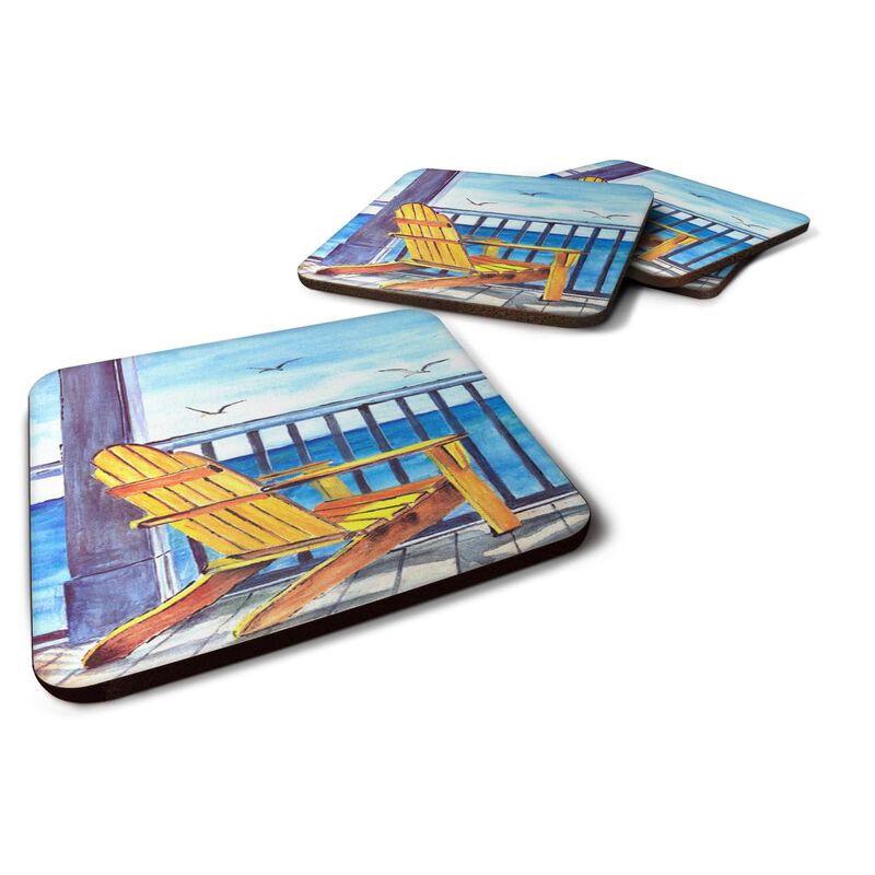 Caroline's Treasures 8085-1FC Adirondack Chairs Foam Coasters (Set of 4), 3.5 H x 3.5 W, Multicolor image number 0