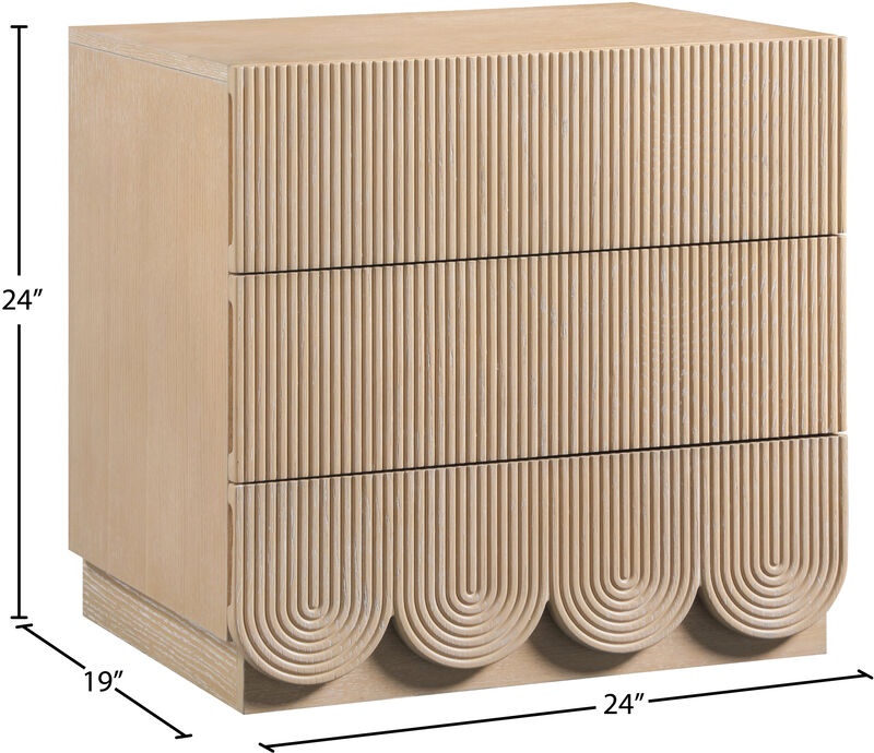 Meridian Furniture Scallop Natural Night Stand image number 8