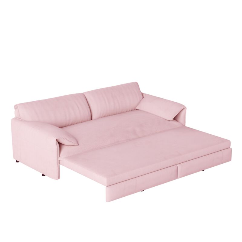 Lescet Velvet Pull‑Out Sleeper Sofa Bed image number 8