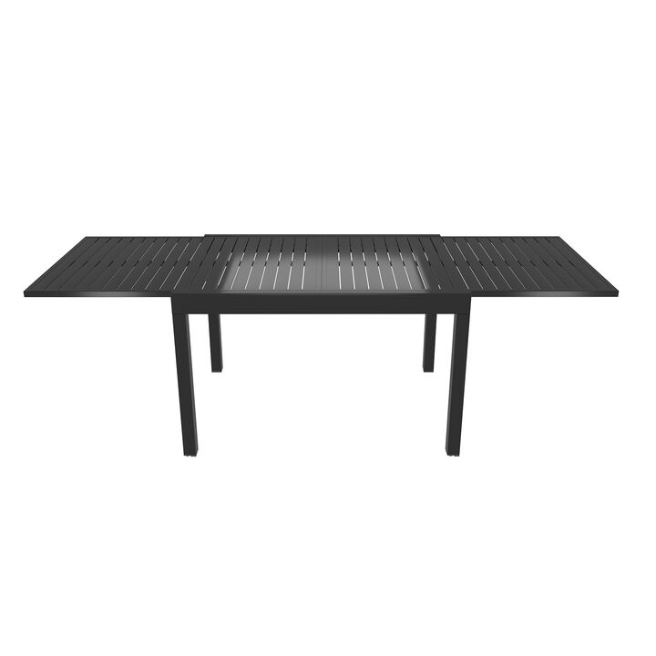 Square Aluminum Extendable Outdoor Dining Table35.4-in W x 53-106-in L
